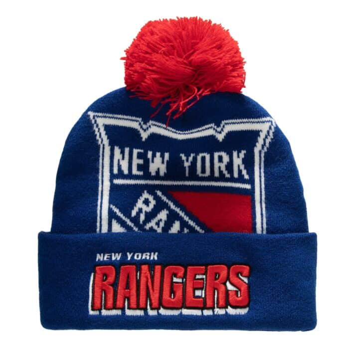 Mitchell & Ness Punch Out Pom Knit New York Rangers