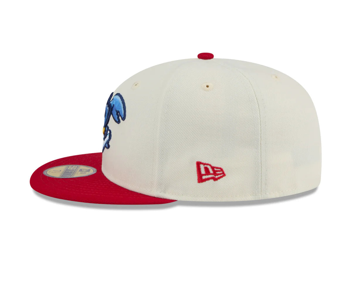 New Era 59FIFTY Cream Evergreen Chrome MILB Jersey Shore BlueClaws Fitted