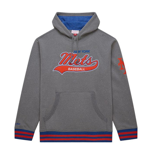 Mitchell & Ness Snow Washed Fleece Hoodie Vintage Logo New York Mets