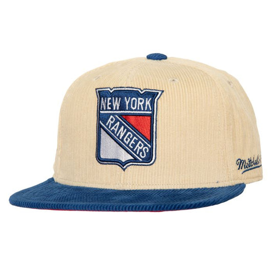 Mitchell & Ness 2 Tone Team Cord Fitted Vntg New York Rangers