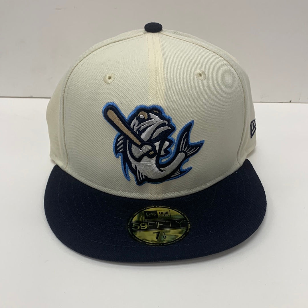 New Era 59FIFTY Cream Evergreen Chrome MILB Tampa Tarpons Fitted