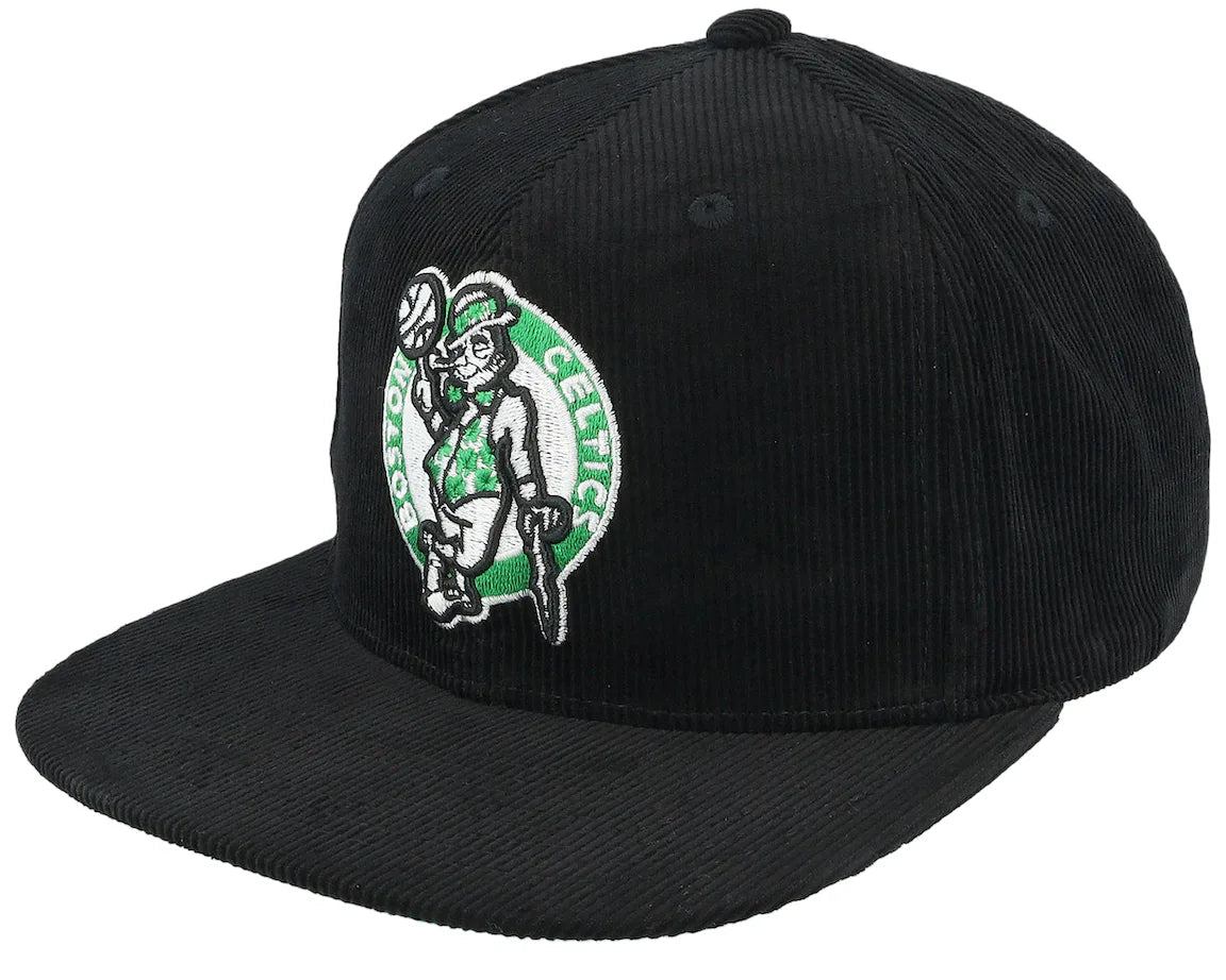 Mitchell & Ness Boston Celtics Black Corduroy Snapback