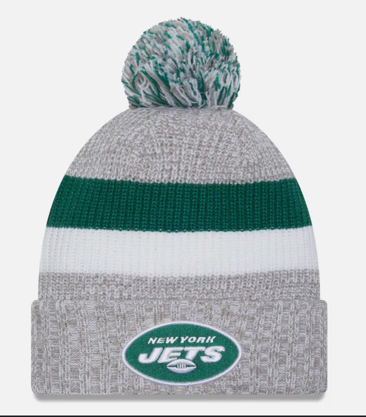 New Era New York Jets Heather Grey Cuffed Knit