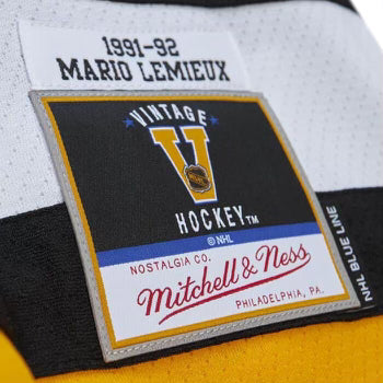 Mitchell & Ness Blue Line Mario Lemieux Pittsburgh Penguins 1991 Jersey