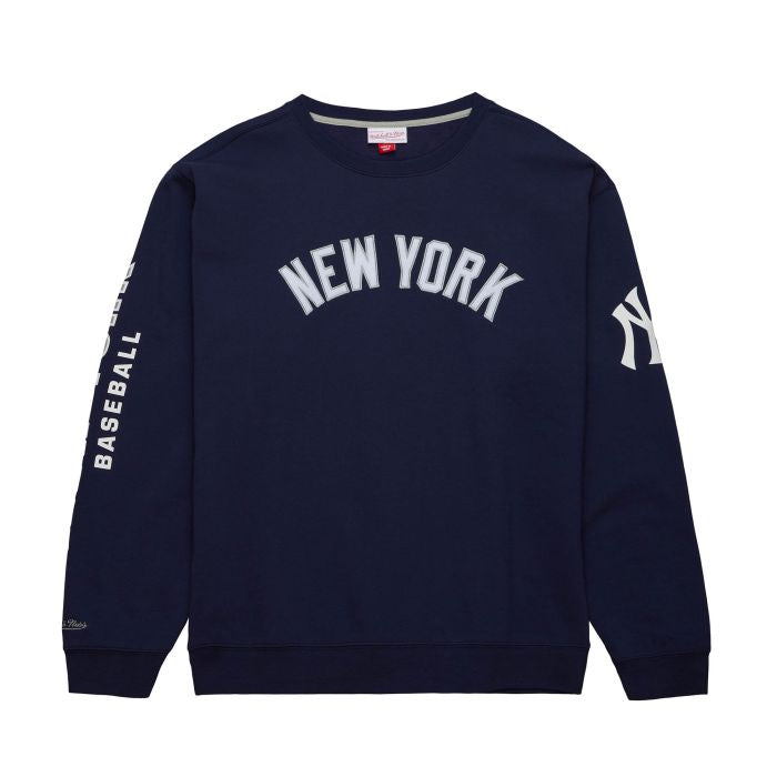 Mitchell & Ness There and Back Fleece Crew Current Logo New York Yankees