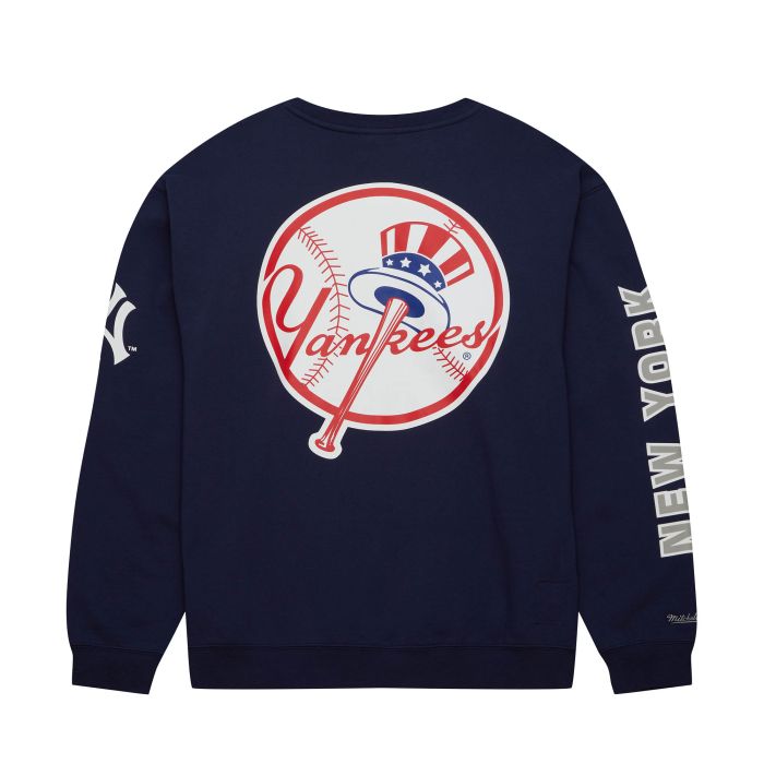 Mitchell & Ness There and Back Fleece Crew Current Logo New York Yankees