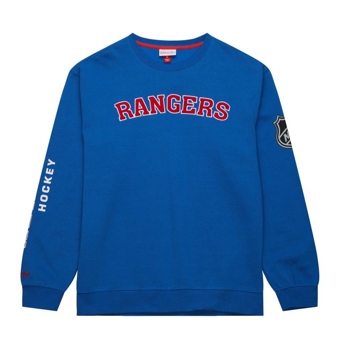 Mitchell & Ness There and Back Fleece Crew Current Logo New York Rangers